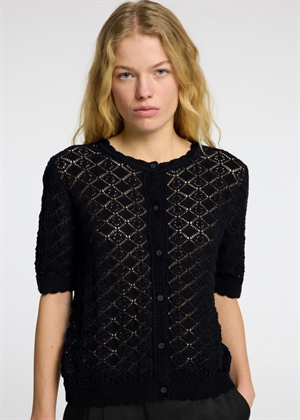Sofia 2/4 Strik cardigan Sort Selected Femme 